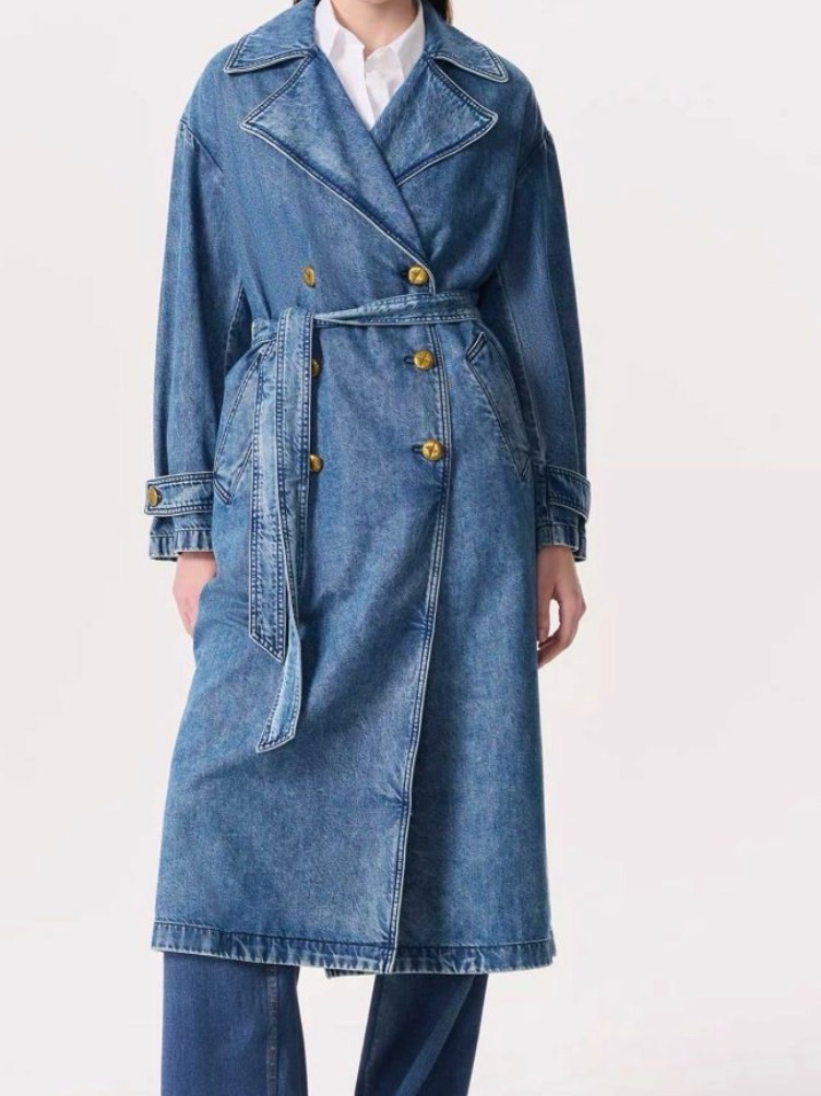 New! Rag & Bone Alora Featherweight Denim Trench Coat - Size Xxs
